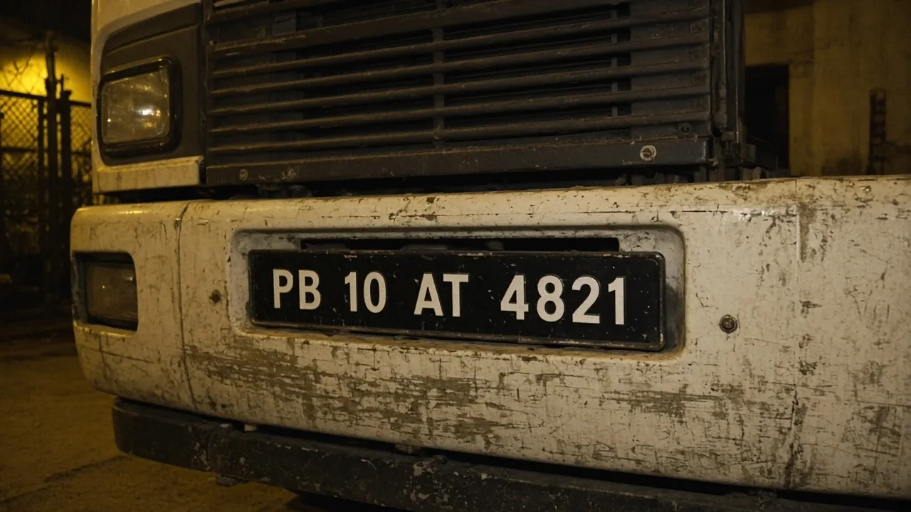 ANPR camera on a gate plate